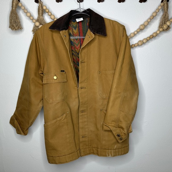 lapco Other - Vintage Lapco Tan Canvas Aztec Print Lined Jacket